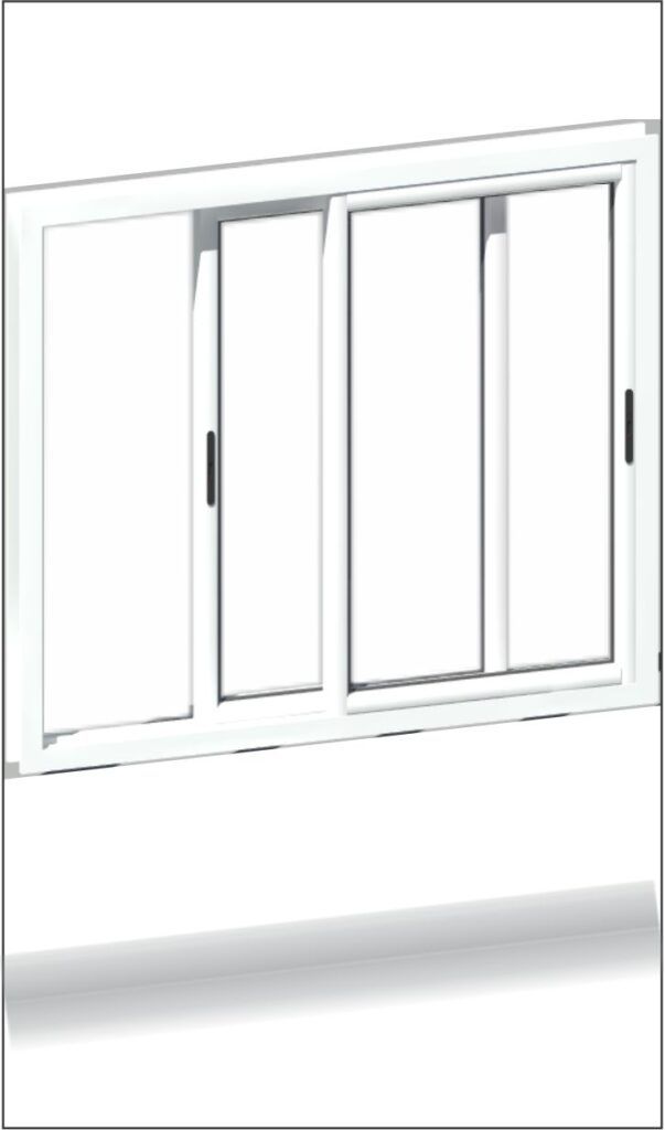 Ventana corrediza linea modena abierta