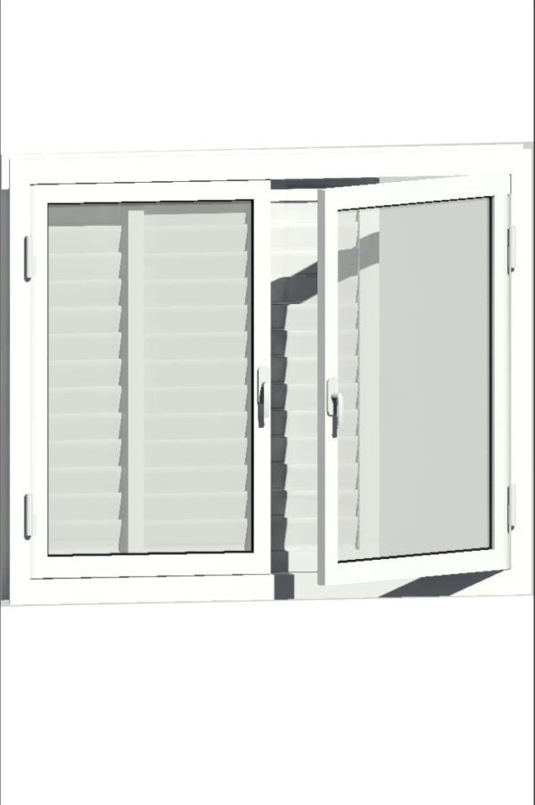 Ventana simple con celosia abierta v.e 1